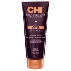 CHI Deep Brilliance Olive & Monoi Soothe & Protect - Защитный крем для кожи головы и волос 177мл - фото 13370