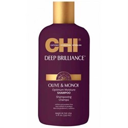 CHI Deep Brilliance Olive & Monoi Optimum Moisture Shampo - Увлажняющий шампунь для поврежденных волос 355мл - фото 14353