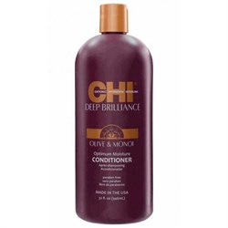 CHI Deep Brilliance Olive & Monoi Optimum Moisture Conditioner - Кондиционер для поврежденных волос 946мл - фото 14354