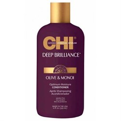 CHI Deep Brilliance Olive & Monoi Optimum Moisture Conditioner - Кондиционер для поврежденных волос 355мл - фото 14355