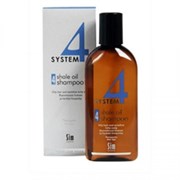 Терапевтический Шампунь "Sim Sensitive System 4 Therapeutic Climbazole Shampoo № 4" 500мл для очень жирной чувствительной и раздраженной кожи головы